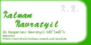 kalman navratyil business card